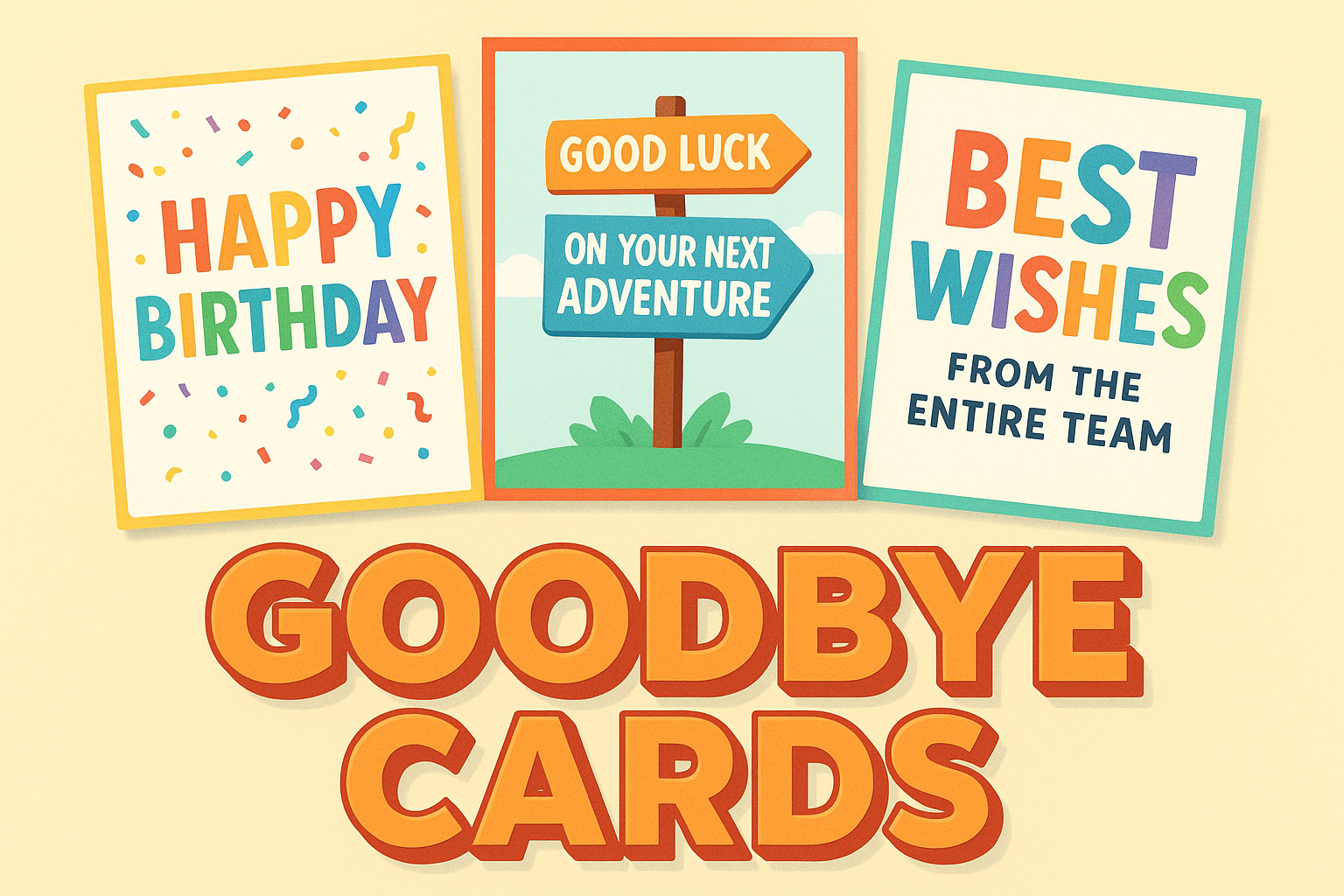 Goodbye Cards For coworkers