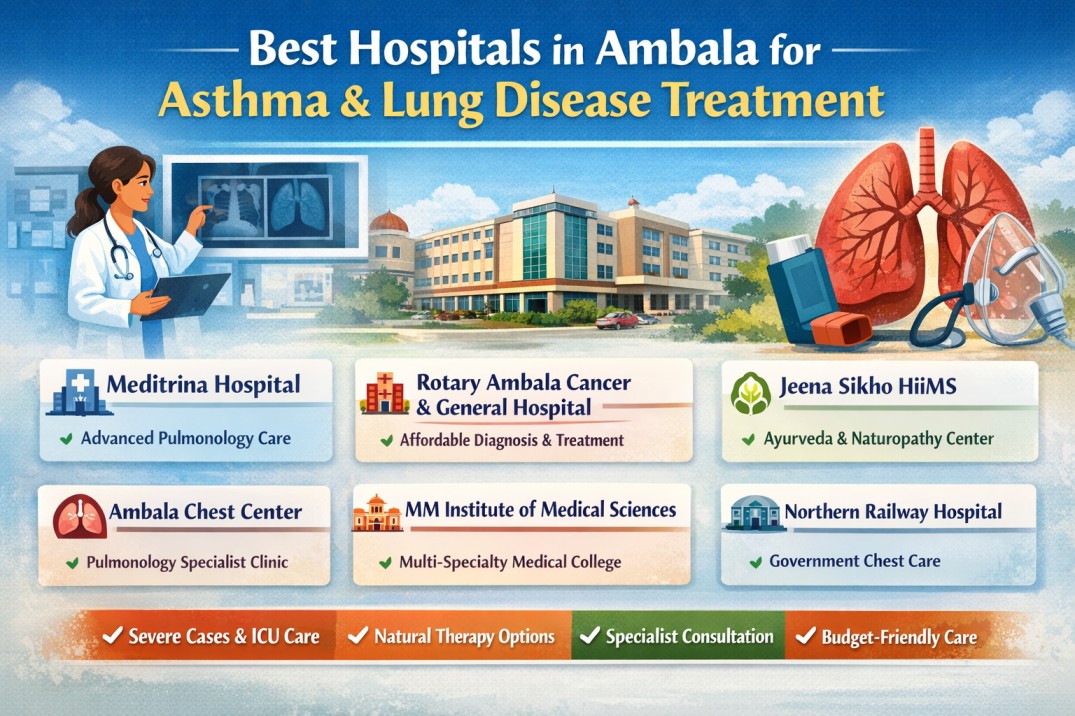 Best lung disease hospitals in Ambala for asthma treatment and advanced respiratory care