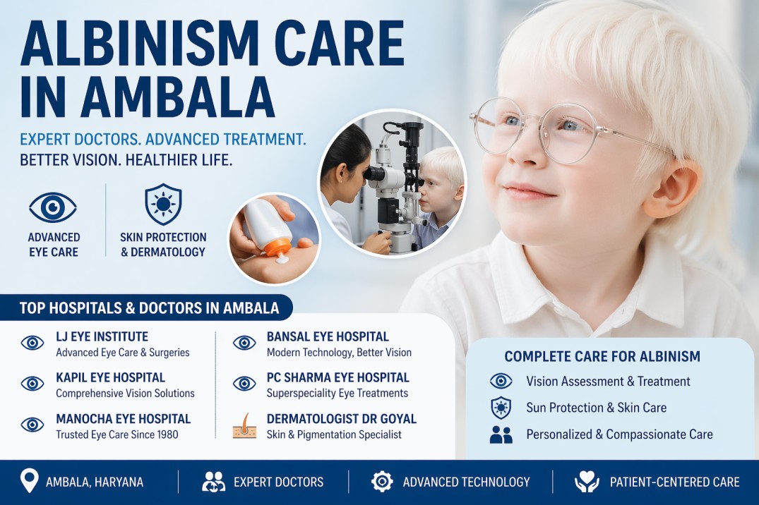 Top 6 Albinism Treatment Hospitals in Ambala | Eye & Skin Care